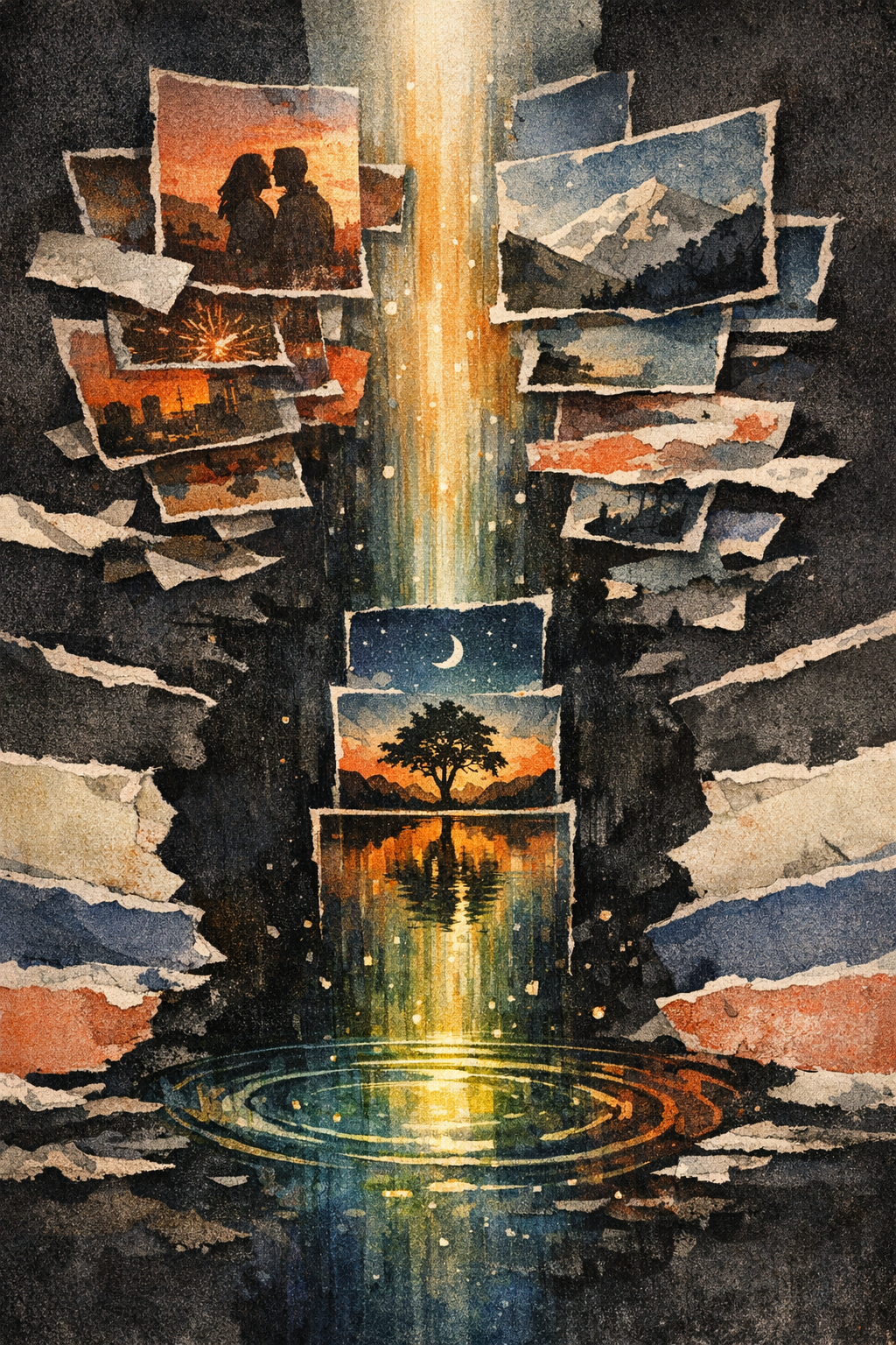 Artwork inspired by sorting photos and memories